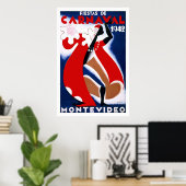 「モンテビデオ」ヴィンテージ旅行ポスター ポスター (ホームオフィス)