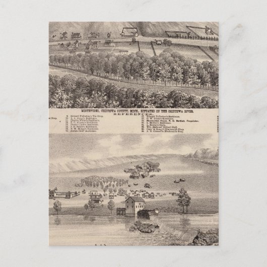 モンテビデオ, Granite滝, Minnesota ポストカード (正面)