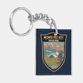 モンテフィッツロイパタゴニアトラベルアートヴィンテージ キーホルダー (正面左)