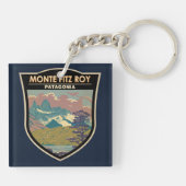 モンテフィッツロイパタゴニアトラベルアートヴィンテージ キーホルダー (裏面)