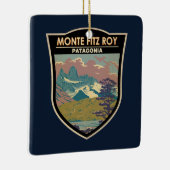 モンテフィッツロイパタゴニアトラベルアートヴィンテージ セラミックオーナメント (右)