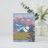 モンテフィッツロイパタゴニアトラベルアートヴィンテージ ポストカード (スタンド正面)