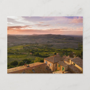 モンテプルシアノイタリアランドスケープ,ブドウ畑と家 ポストカード