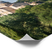 モンテプルシアノ大聖堂と町のポスタープリント ポスター (角)