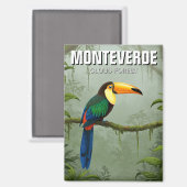 モンテベルデクラウドフォレストコスタリカのトゥカン マグネット (正面/裏面)