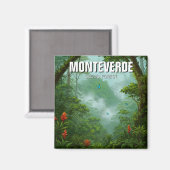 モンテベルデクラウドフォレストコスタリカ旅行 マグネット (正面/裏面)