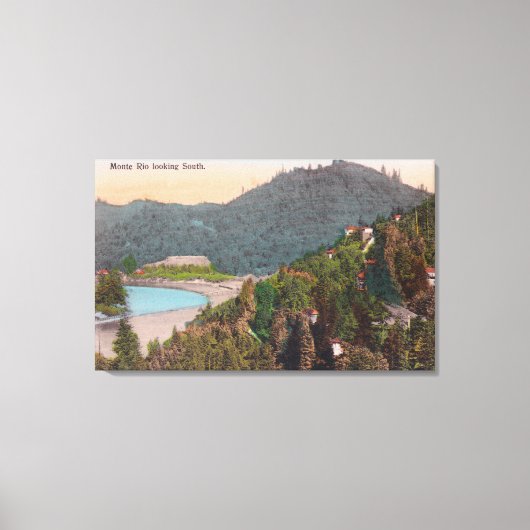 モンテリオからのサザンエアリアルビュー キャンバスプリント (正面)