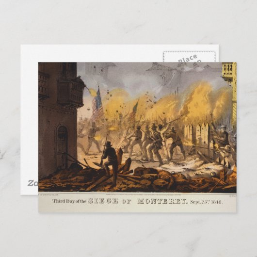 モンテレイ包囲の三日目1846年9月23日 ポストカード (正面/裏面)