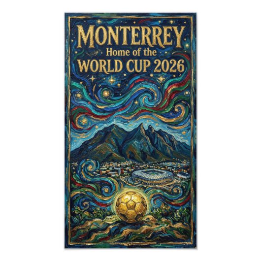 モンテレイ サッカーアート 2026 スタジアム フォトプリント (正面)