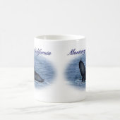 モンテレーカリフォルニアのクジラの尾マグ コーヒーマグカップ (中央)