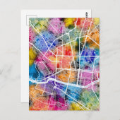 モンテレーメキシコシティの地図 ポストカード (正面/裏面)