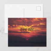 モンテロッソ・チンクエの夕日 ポストカード (正面/裏面)