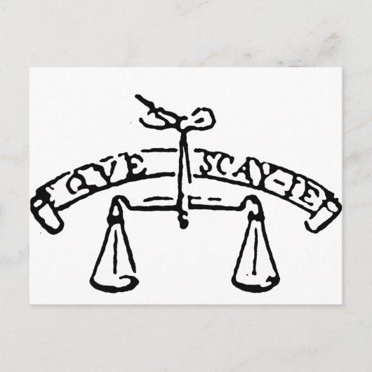 モンテーニュのモットーQue Sais-Je?何を知ってる? ポストカード (正面)