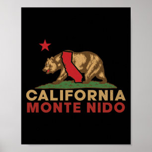 モンテ・ニド カリフォルニア州 レトロ ベア ヴィンテージ ポスター
