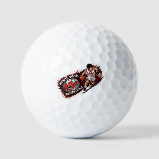 モンテ・ビスタ・バスケットボール ゴルフボール – カスタム スポーツ S (正面)
