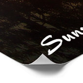 モンデュラン湖サンセットポスター ポスター (角)