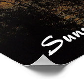 モンデュラン湖サンセットポスター ポスター (角)