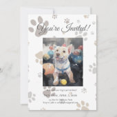 モントゥー フランス風 愛犬の誕生日招待状 招待状 (正面)