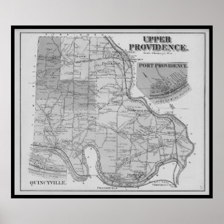 モントクレアマップPAペンシルバニア1871 ポスター