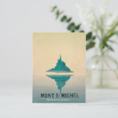 モントサンミシェルヴィンテージ旅行ポスター ポストカード (スタンド正面)
