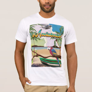 モントセラト島 レトロな旅行ポスター Tシャツ