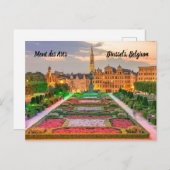 モントデアートブリュッセルベルギー様式化 ポストカード (正面/裏面)