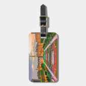 モントデアートブリュッセルベルギー様式化 ラゲッジタグ (正面縦)