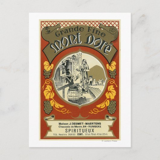 モントドーレワインラベルヨーロッパ ポストカード (正面)