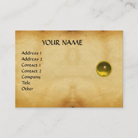 モントパーズ サファイア 明るい羊皮紙 名刺