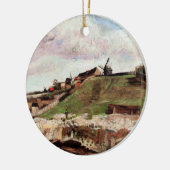 モントマルトルの丘と採石場バイビンセント・ヴァン・ゴッホ セラミックオーナメント (左)