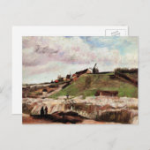モントマルトルの丘と採石場バイビンセント・ヴァン・ゴッホ ポストカード (正面/裏面)