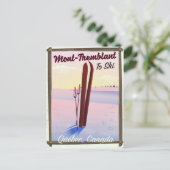 モントランブラントのケベックスキーのポスター。 ポストカード (スタンド正面)