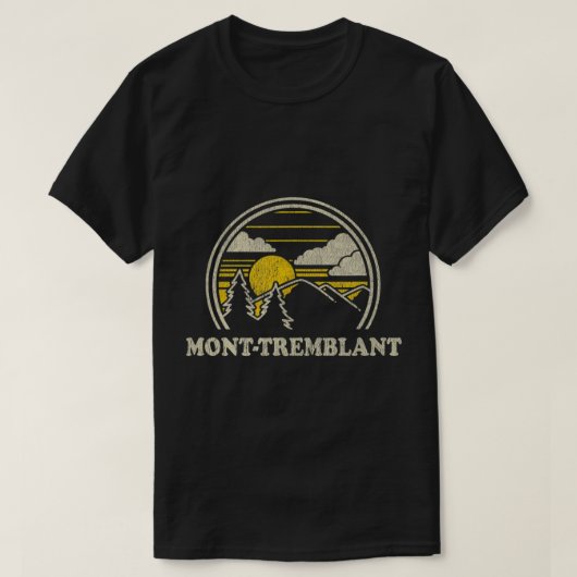 モントランブラントケベックカナダヴィンテージハイキングマウンタ Tシャツ (デザイン正面)