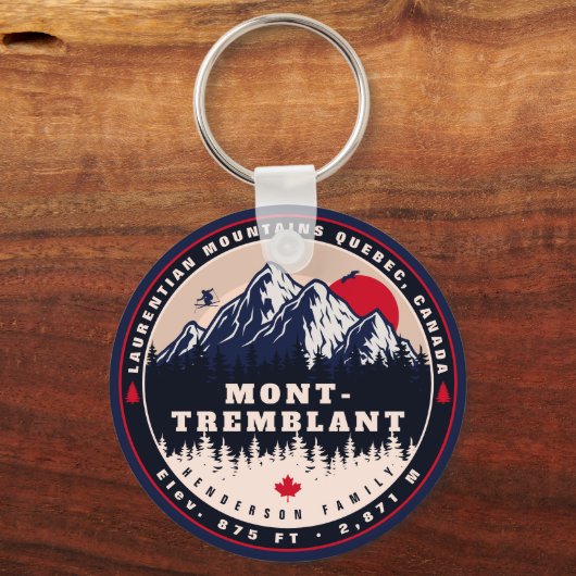 モントランブラントケベックローレンティアンマウンテンズカナダ キーホルダー (正面)