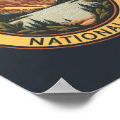 モントランブラント国立公園カナダバッジ ポスター (角)