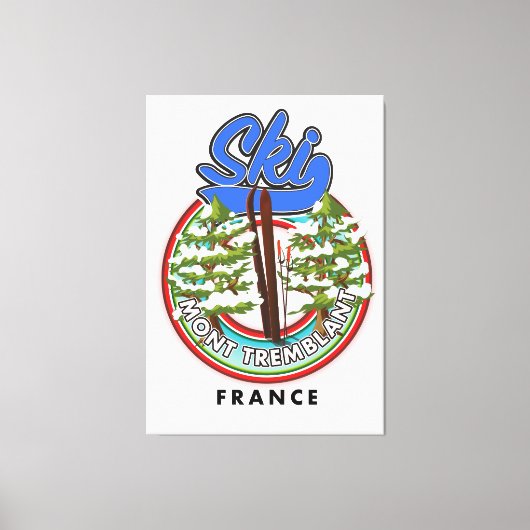 モントランブラントFranceスキー旅行ポスター キャンバスプリント (正面)