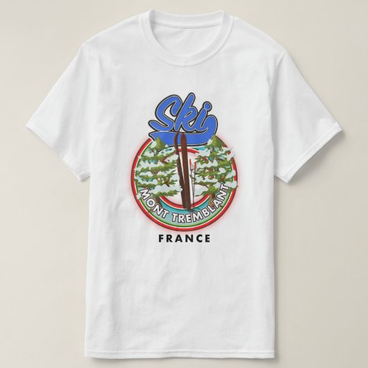 モントランブラントFranceスキー旅行ポスター Tシャツ (デザイン正面)