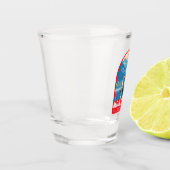 モントリオックススイストラベルアートヴィンテージ ショットグラス (左)