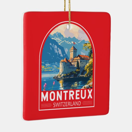 モントリオックススイストラベルアートヴィンテージ セラミックオーナメント (右)