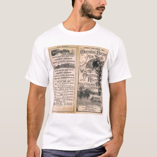 モントリオールおよびボストン航空路 Tシャツ (正面)