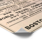 モントリオールとボストンエアラインの地図 ポスター (角)