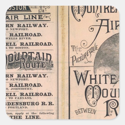 モントリオールとボストンエアライン スクエアシール (正面)