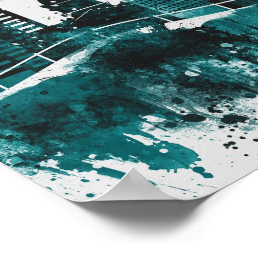 モントリオールのスカイラインアートポスター ポスター (角)