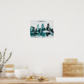 モントリオールのスカイラインアートポスター ポスター (キッチン)