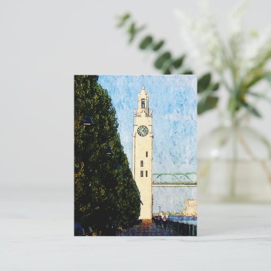 モントリオールのタワー時計 ポストカード (スタンド正面)