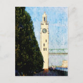 モントリオールのタワー時計 ポストカード (正面)