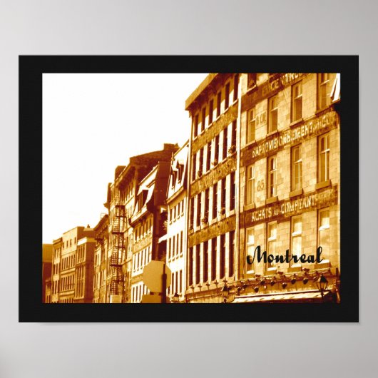 モントリオールのポスターオリジナル写真セピアトーン ポスター (正面)