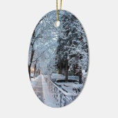 モントリオールの冬 セラミックオーナメント (左)