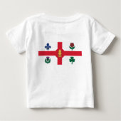 モントリオールの旗付きベビーTシャツ ベビーTシャツ (裏面)