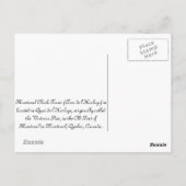 モントリオールの時計台 ポストカード (裏面)